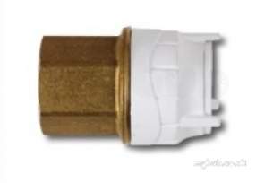 Polypipe Polyplumb Polyfit -  22mm X 3/4 Inch Female Bsp Adapt Brass Wht 10