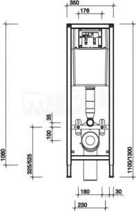Twyfords Commercial Sanitaryware -  Fastfix Wall Frame Unit Toilet Ff1101st