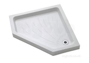 Mira Flight Shower Trays -  Mira Flight 1200 X 900 Ext Pent Tray Left Hand Wh