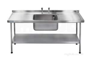Sissons Stainless Steel Products -  E20614d 1800 X 650 Sbdd Catering Sink Ss