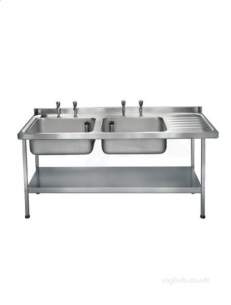 Sissons Stainless Steel Products -  E20616l 1800 X 650 Dbsd Left Hand Catering Sink Ss