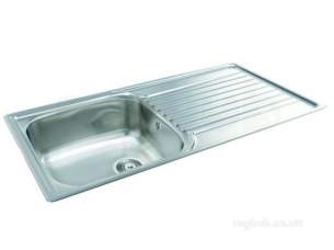 Carron Retail Sinks -  Contessa Kitchen Sink With Left Hand Large Single Bowl And Drainer