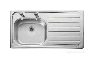 Rangemaster Sinks -  Lexin Le95r 950 X 508 Two Tap Holes Right Hand Sbsd Ss
