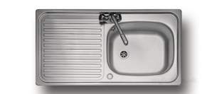 Rangemaster Sinks -  Linear Lr950 950 X 508 One Tap Hole Sb Rev Ss