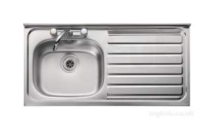 Rangemaster Sinks -  Contract Lc105r 1000 X 500 Right Hand Rl/front Ss
