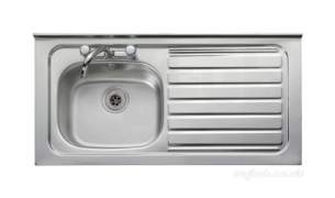 Rangemaster Sinks -  Contract Lc42l 1067x533 Left Hand Sq/front Ss