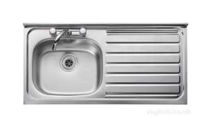 Rangemaster Sinks -  Contract Lc105r 1000 X 500 Right Hand Sq/front Ss