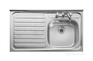 Rangemaster Sinks -  Contract Lc106l 1000 X 600 Left Hand Sq/front Ss