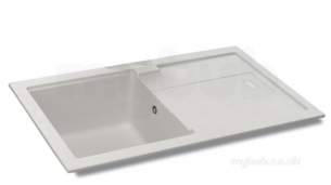 Carron Trade Sinks -  Champagne Bali Reversible Kitchen Sink With Compact Single Bowl And Drainer