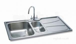 Carron Trade Sinks -  Zeta 15b Rev Lin Ss Sink And Alba Tap Pck