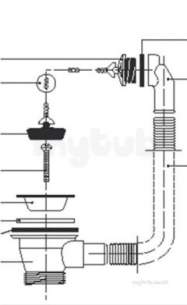 Sissons Stainless Steel Products -  F2117 32mm Waste Plug Chain And O/flow Ss
