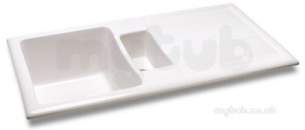 Carron Retail Sinks -  Carron Phoenix Shonelle 150 Ceramic Inset Sink And Waste White