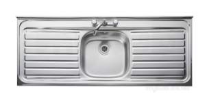 Rangemaster Sinks -  Contract Lc156 1500 X 600 Sbdd Rl/front Ss