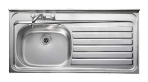 Rangemaster Sinks -  Contract Lc126l 1200 X 600 Left Hand Sq/front Ss