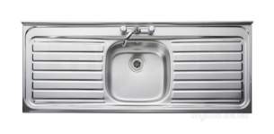 Rangemaster Sinks -  Contract Lc156 1500 X 600 Sbdd Sq/front Ss