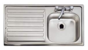 Astracast Contract Sinks -  Eclipse 980 X 510mm Two Tap Holes Right Hand Sbsd Inset