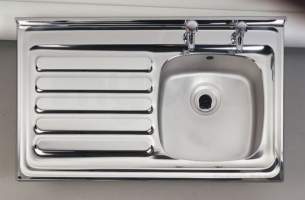 Astracast Contract Sinks -  Emerald 1000 X 500mm Two Tap Holes Left Hand Sbsd R/front
