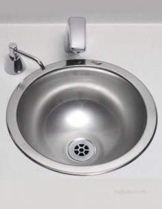 Sissons Stainless Steel Products -  Saracen 280mm Inset Hand W/basin Ss