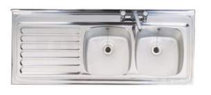 Astracast Contract Sinks -  Emerald 1500 X 600mm Two Tap Holes Right Hand Dbsd S/front