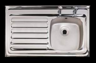 Astracast Contract Sinks -  Emerald 1000 X 600mm Two Tap Holes Right Hand Sbsd S/front