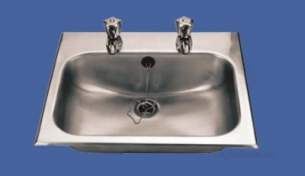 Sissons Stainless Steel Products -  Hb4 D20168n 470 X 388mm Inset Basin Ss