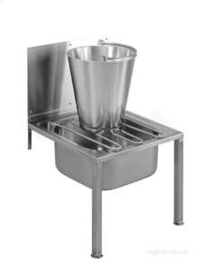 Sissons Stainless Steel Sinks -  G21663n 500 X 520 Bucket Sink Plus S/back Ss