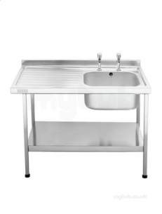Sissons Stainless Steel Sinks -  E20601l 1000 X 600 Left Hand Sb Catering Sink Ss