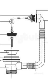 Sissons Stainless Steel Products -  F2117 32mm Waste Plug Chain And O/flow Ss