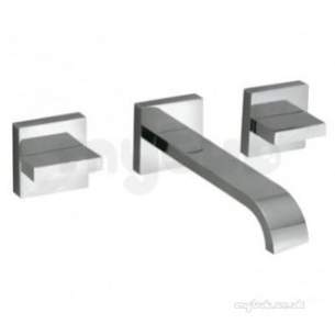 Vado Brassware -  Vado 3 Hole Basin Mixer Wall Mounted Geo-109-c/p