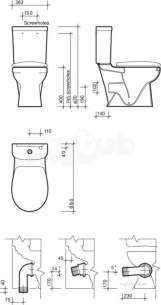 Twyford Mid Market Ware -  Galerie Plan Seat And Cover Soft Closing Mechanism Gl7995wh