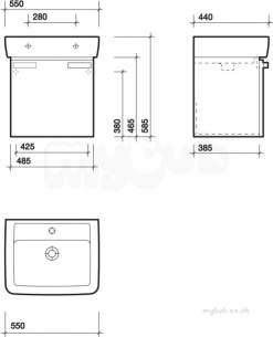 Twyford Galerie Plan Furniture -  Galerie Plan 550 Furniture Unit Red Gl0173rd