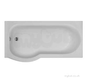 Twyfords Acrylic Baths -  Galerie Optimise Offset Shower Bath 1500x700/800 Left Hand No Tap Gp8710wh