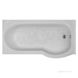Twyfords Acrylic Baths -  Galerie Optimise Offset Shower Bath 1500x700/800 Right Hand No Tap Gp8910wh