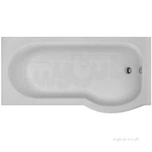 Twyfords Acrylic Baths -  Galerie Optimise Offset Shower Bath 1700x750/850 Right Hand No Tap Gp8930wh