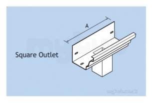 Alumasc Rainwater Products -  Ppc 139 X102x75mm Gx Run O/let Gxm2s033a