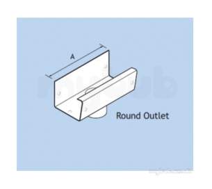 Alumasc Rainwater Products -  Pln 110 X76x63mm Gx Run O/let Gxs1/ro25a