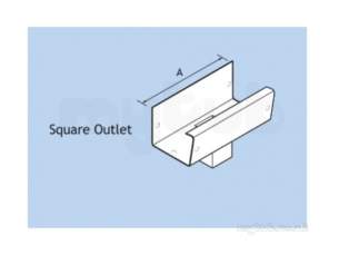Alumasc Rainwater Products -  Pln 121 X75x100mm Gx Run O/let Gxs1so43a