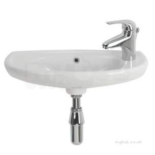 Twyfords Luxury -  Galerie Optimise Washbasin 535x260 1 Right Hand Tap Gp4051wh