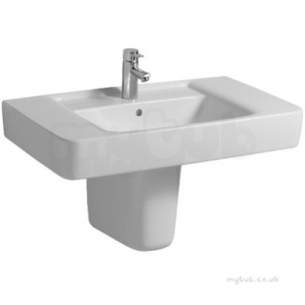 Twyford Mid Market Ware -  Galerie Plan Washbasin 1000x480 1 Tap Gl4341wh