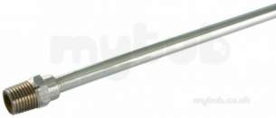 Gas Fire Fittings and Fixings -  1.00m Chrome Plated Gas Fire Tube 8mm