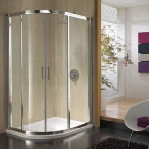 Twyford Outfit Total Install Showers -  Geo6 Offset Quadrant 1200x800mm Left Hand Or Right Hand G68003cp