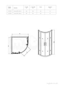 Twyford Outfit Total Install Showers -  Geo6 Quadrant 900x900mm G65703cp