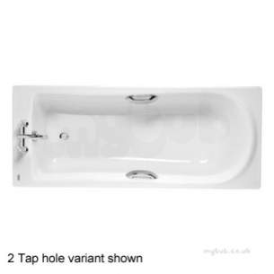 Twyford Grace Sanitaryware -  Grace Bath 1700x700 2 Tap Inc Grips Gc8522wh