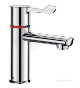 Delabie Basin Mixers -  Delabie Securitherm Therm Seq Bioclip Basin Mixer H85 L120mm 15mm H960515l
