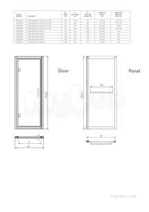 Twyford Geo6 and Hydr8 Enclosures -  Hydr8 Hinge Door 700mm Left Hand Or Right Hand H82600cp