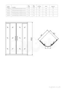 Twyford Geo6 and Hydr8 Enclosures -  Hydr8 Offset Quad 1000x800mm Left Hand Or Right Hand H86000cp