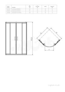 Twyford Geo6 and Hydr8 Enclosures -  Hydr8 Quadrant 1000x1000mm H86700cp