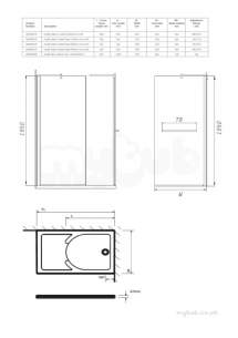 Twyford Geo6 and Hydr8 Enclosures -  Hydr8 Walk In Curve Panel Left Hand Or Right Hand H80920cp