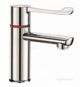 Delabie Basin Mixers -  Delabie Securitherm Sequential Basin Mixer H85 L120 Lever L146 15mm