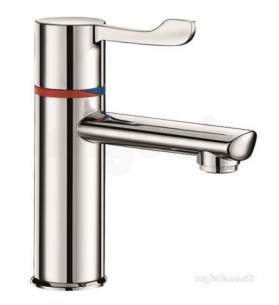 Delabie Basin Mixers -  Delabie Securitherm Sequential Basin Mixer H85 L120 Lever L100 15mm